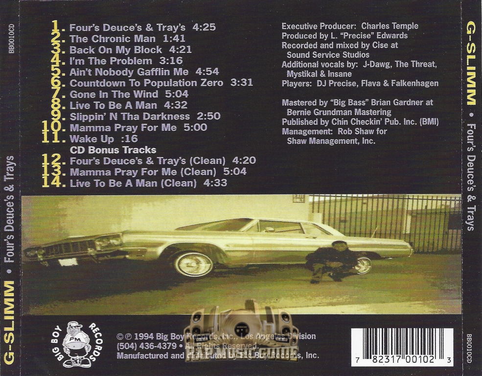 G-Slimm - Fours Deuces & Trays: Re-Release. CD | Rap Music Guide